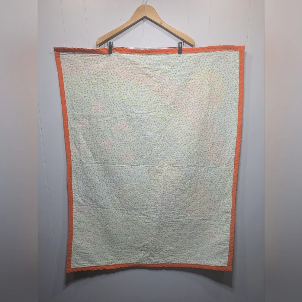 Vintage Handmade Childs Quilt Sunbonnet Sue Rainbow Apple Neon Reversible Bonnet